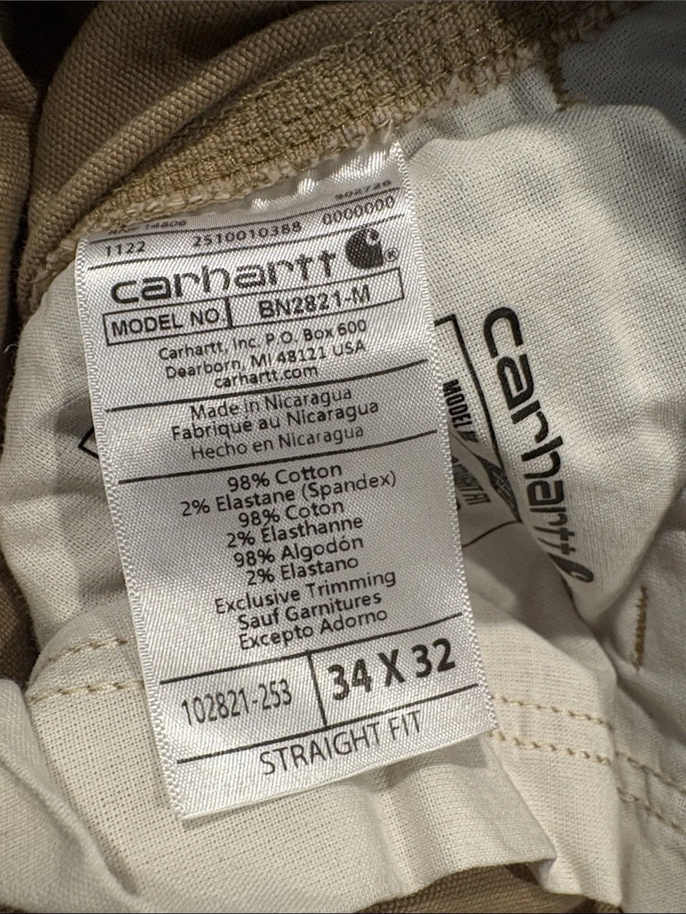 Carhartt Straight Fit Rugged Flex 34x32